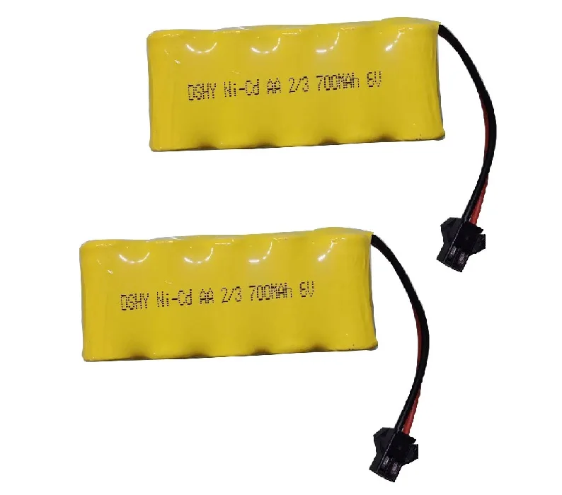 6V 700Mah Aa Batteria Per Rc Auto Giocattolo Serbatoi Treni Robot Barca Pistola Sm-2P Spina 700Mah 6V Batteria 2-10 Pz