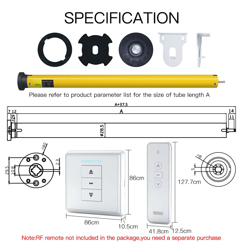 ZigBee Automatic Smart Tubular Roller Blinds Motor DC RF433 Remote 25mm 38mm Tube Smart LifeTuya via Alexa Google Home roller blind motor