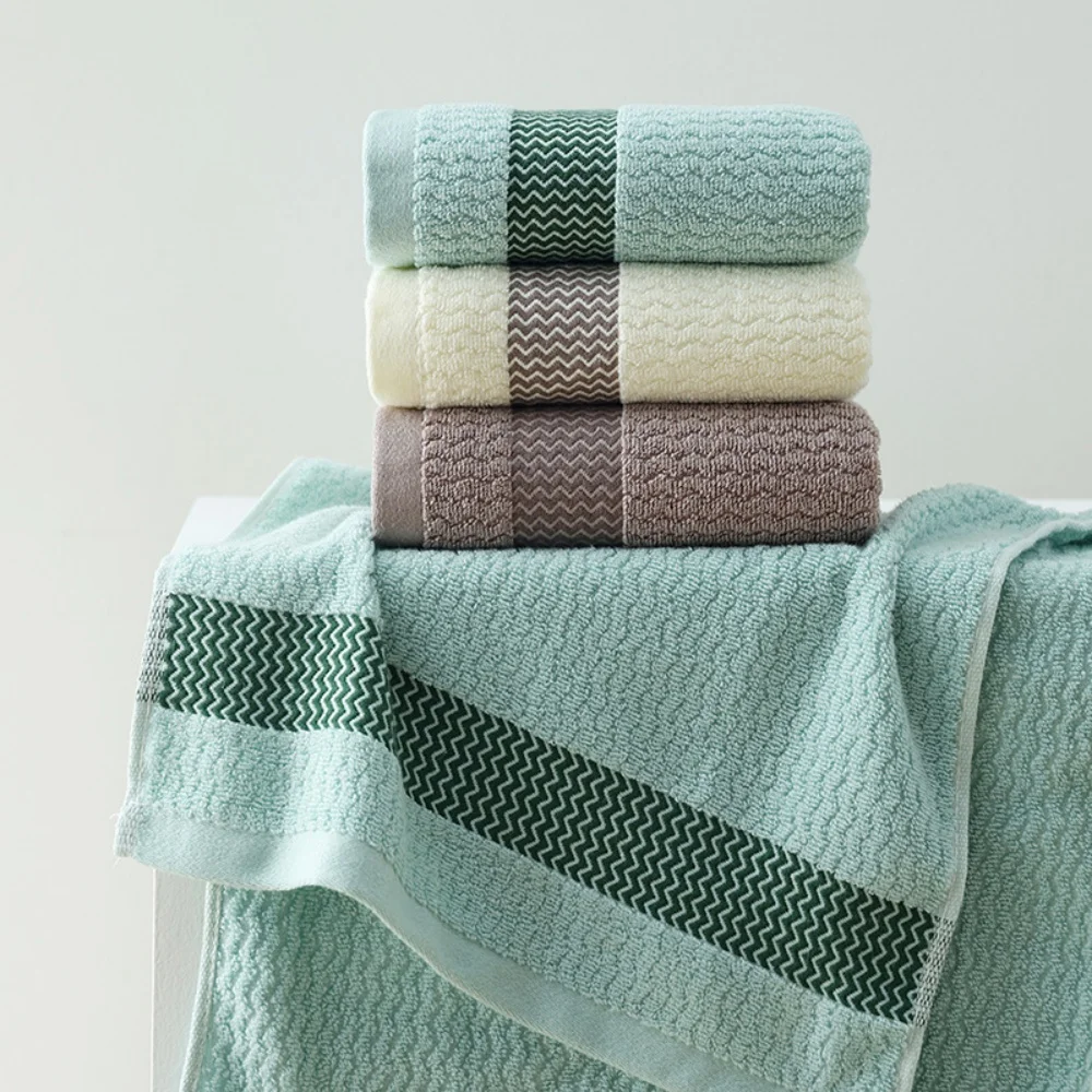 2 Towels Thickened Absorbent Towel Pure Cotton Quick Absorbent Soft Quick Dry Thickened Face Towel Size Soft Face Towel for Home 3