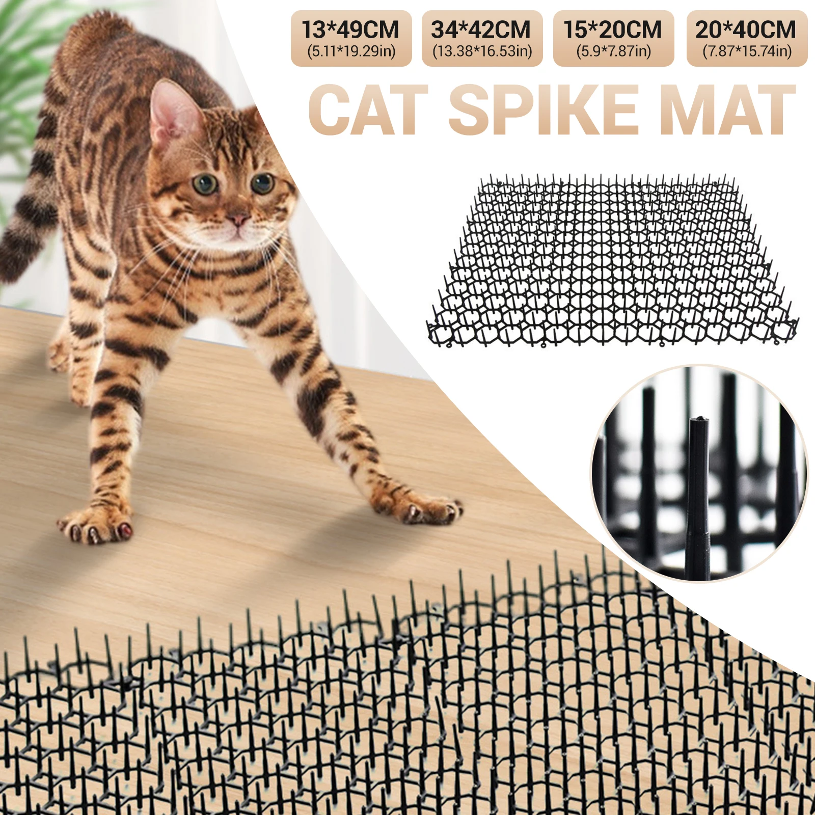 Garden Protective Anti-Cat Net Plastic Thorn Preventing Cat Mat No Hurt To Pets Mesh Anti Pet Protection Netting