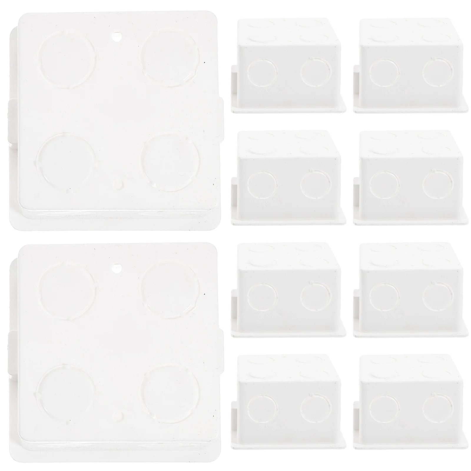 

10pcs Hidden Wall Boxes Socket Junction Boxes 86 Type Electric Mounting Boxes