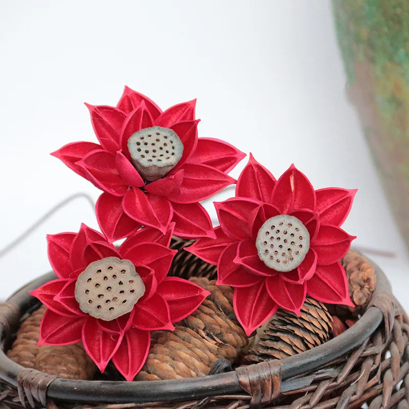 

Настольная краска для лотоса ручной работы, цветы, искусственные цветы для украшения, для семьи и магазина, натуральные растительные материалы, бесплатная доставка для свадьбы