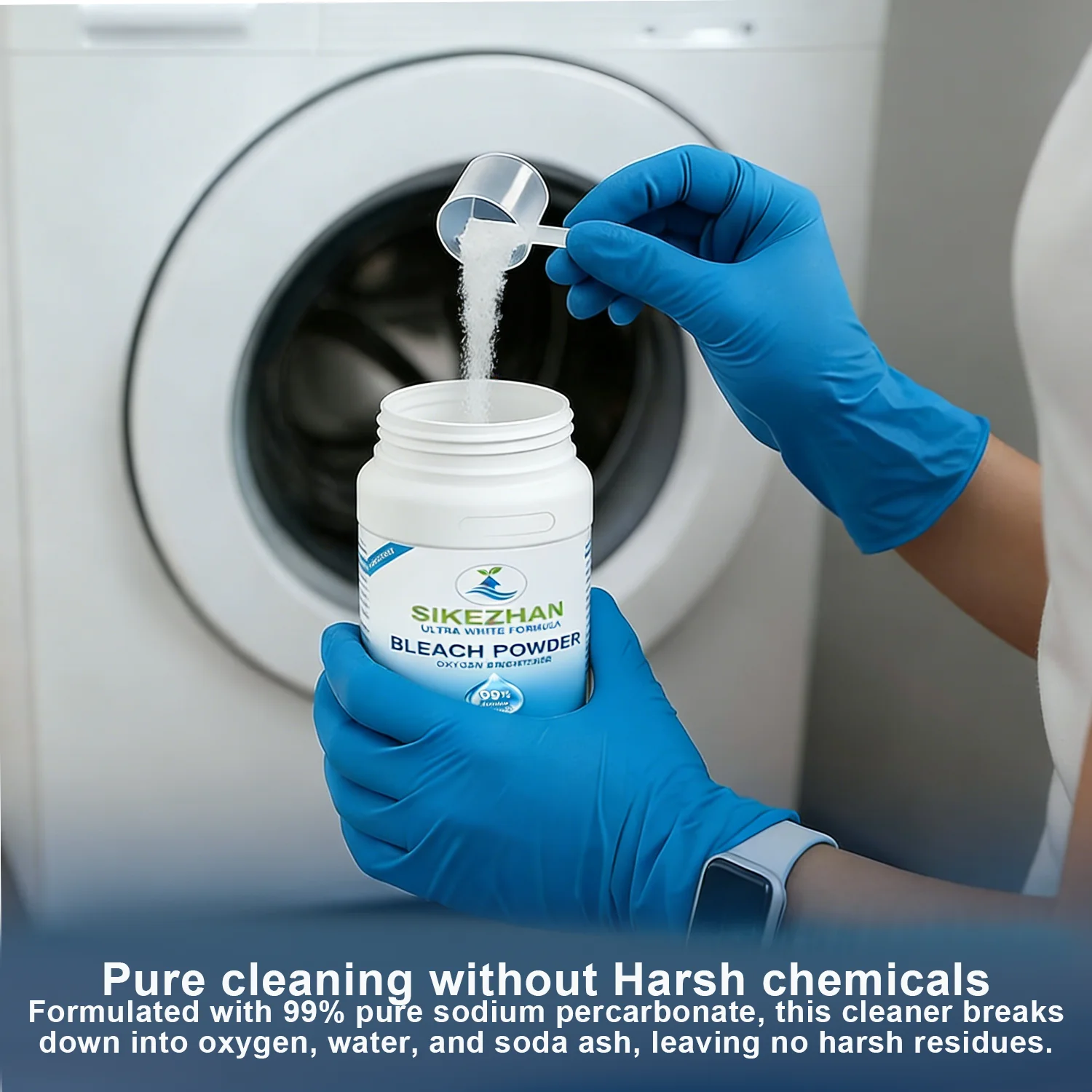 Ultra-Pure Oxygen Bleach Powder – Chlorine-Free Stain Remover & Whitener, Color-Safe All-Purpose Cleaner