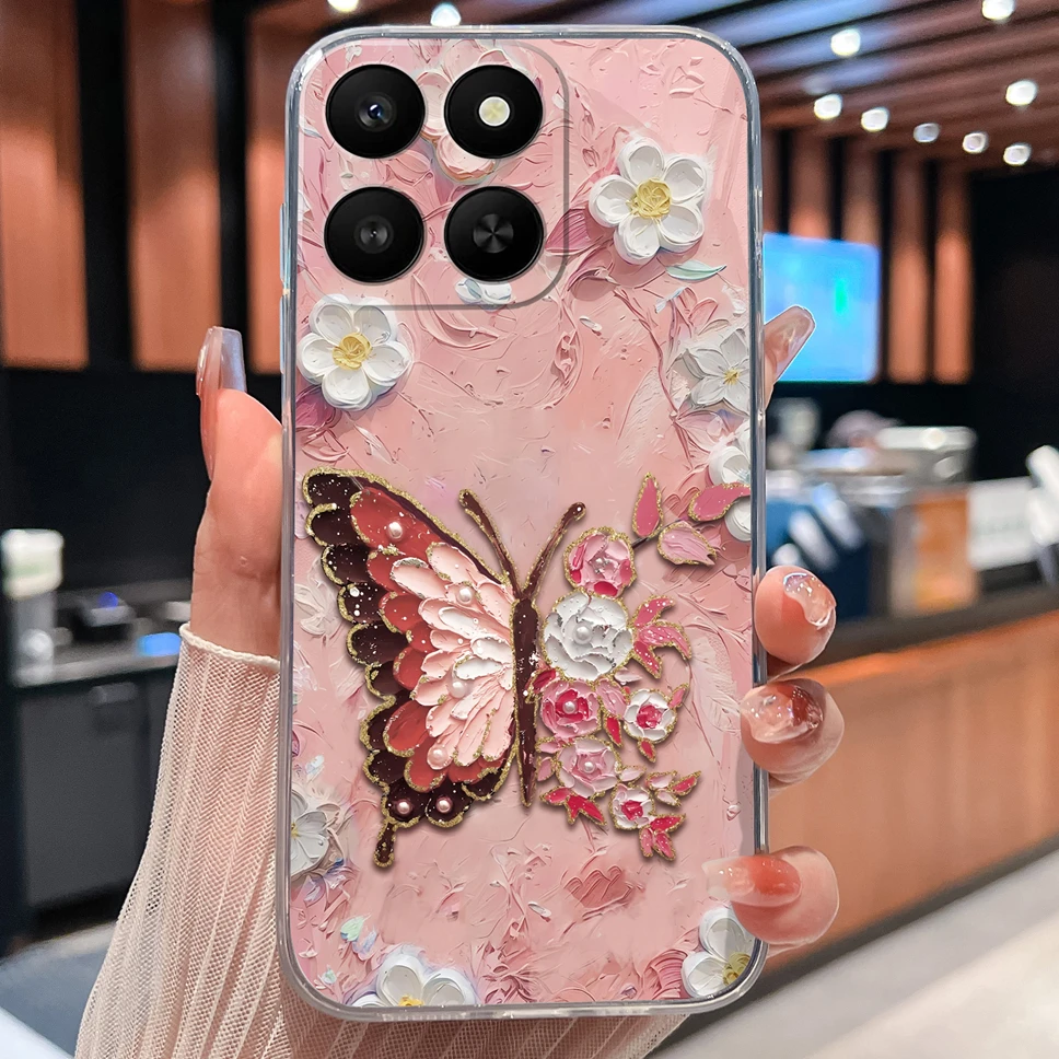 Lovely Animal Cartoon Soft TPU Transparent Silicone Phone Case -