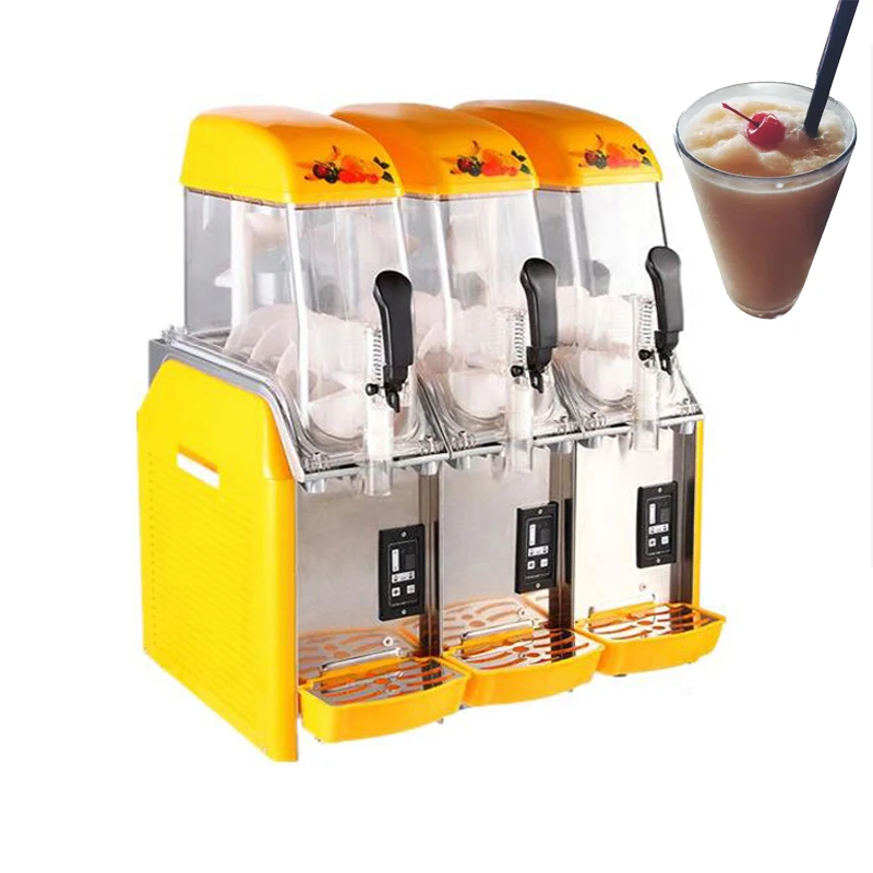 3 Serbatoi Slush Machine 12L * 3 Smoothies Granita Machine 1100W Snow Melting Machine Slushing Maker