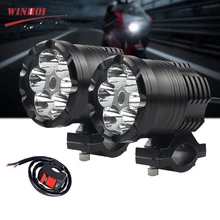 60W 오토바이 유니버설 모토 스포트라이트 Led 오토바이 헤드 라이트 보조 12V 24V 자동차 램프에 대 한 추가 LED 헤드 라이트, 2 피스