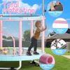 55" Toddler Trampoline for Kids Indoor Outdoor with Swing, 440lbs Capacity, Gymnastics Bar, Gift for 1-8 Year Old