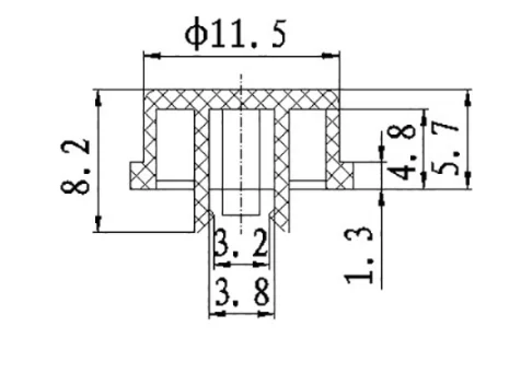 Description Picture 3 of item50pcs A24 round push button tactile switch caps for 12*12*7.3 switches (7 colours) coloured plastic caps