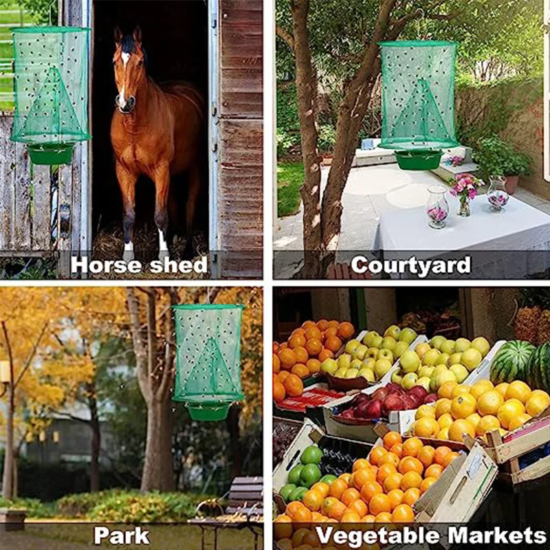 Fly catching net, Mosquito catching fly cage, Foldable pest trapping cage, Fruit fly killing, Wasp trapping Summer pest control