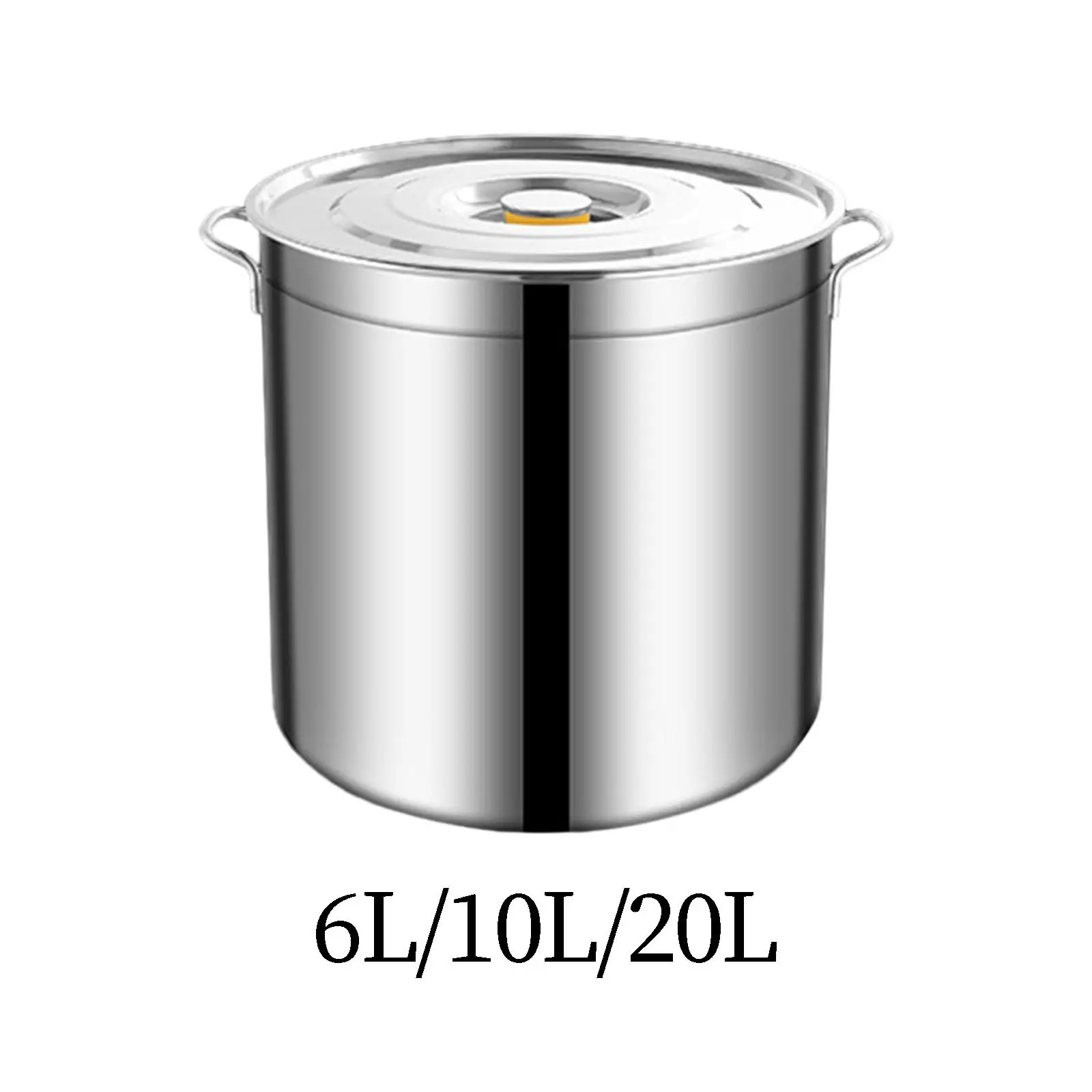 

Stainless Steel Stockpot Easy to Clean for Cooking Simmering Soup Stew with Lid Tall Cooking Pot Induction Pot for Hotel