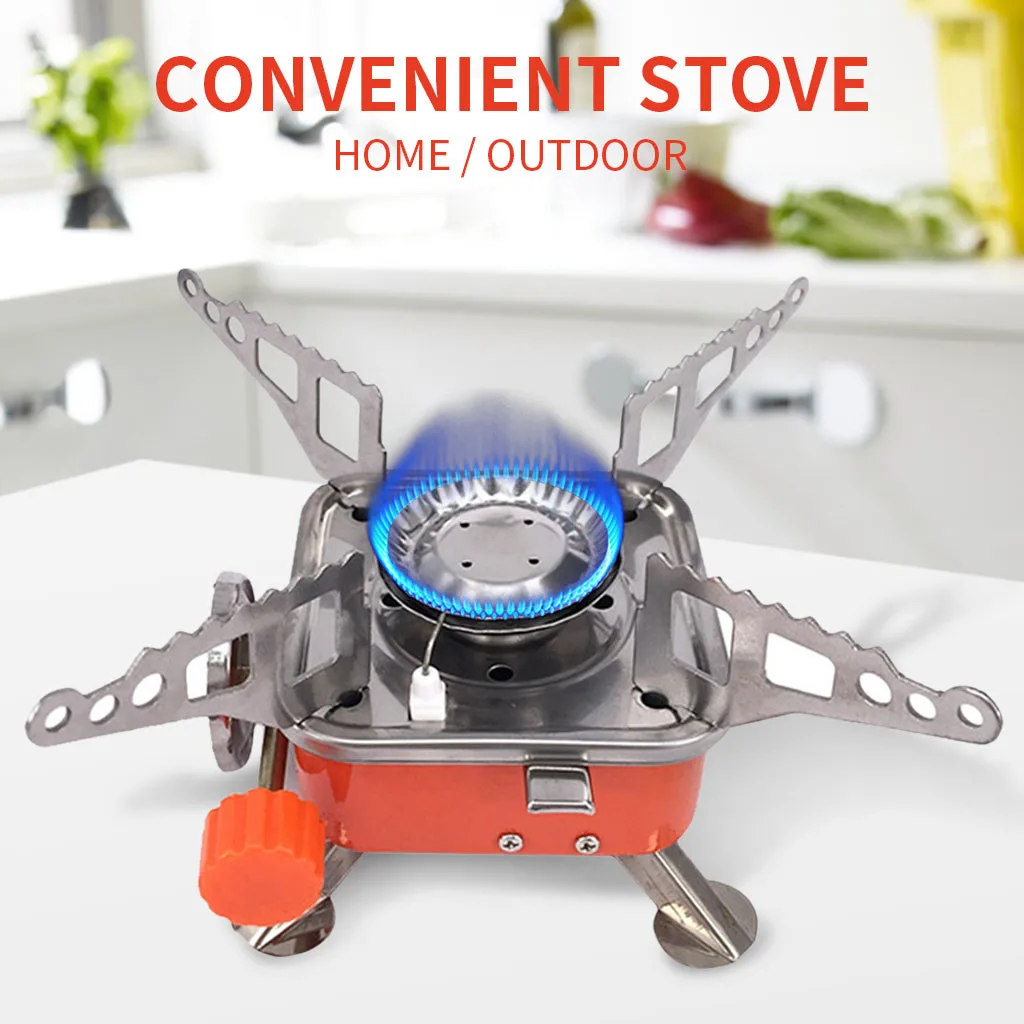

New Kitchen Tools Practical Portable Windproof Camping Gas Stove Outdoor Cooking Foldable Stove Burner W/bag Кухня