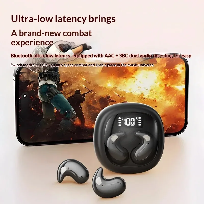 Wireless Sleep In-Ear Earbuds Bluetooth Mini Headphones Featuring Digital Display Audio All-Day Battery Life Built-In_voghion.com