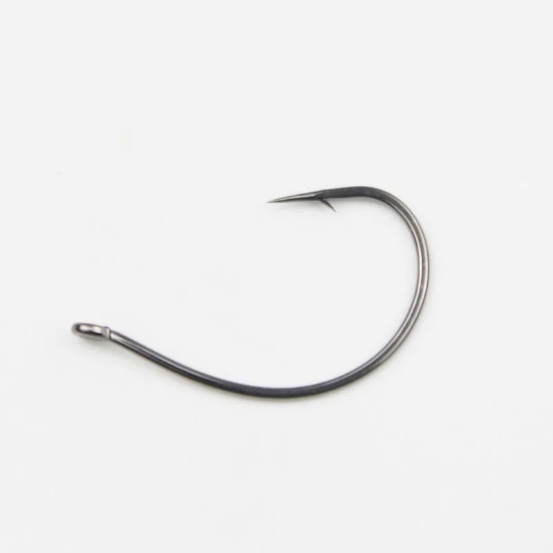 50Pcs 여러 크기  3  2  1 1/0 2/0 드롭 샷 후크 엉뚱한 웜 피쉬 후크 모든 파인스 스타일 부드러운 플라스틱을 위한 오프셋 원형 후크