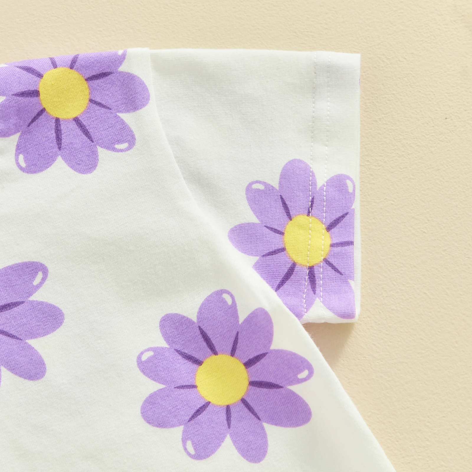 FOCUSNORM 0-3Y Lovely Baby Girls Summer Clothes Sets 3pcs Flowers Print Short Sleeve T Shirts Tops Shorts Hairband
