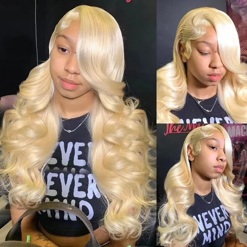 HD Transparent 613 Blonde Body Wave Lace Frontal Wig 200 Density 13x4 13x6 Lace Front Human Hair Wigs For Women Brazilian Hair