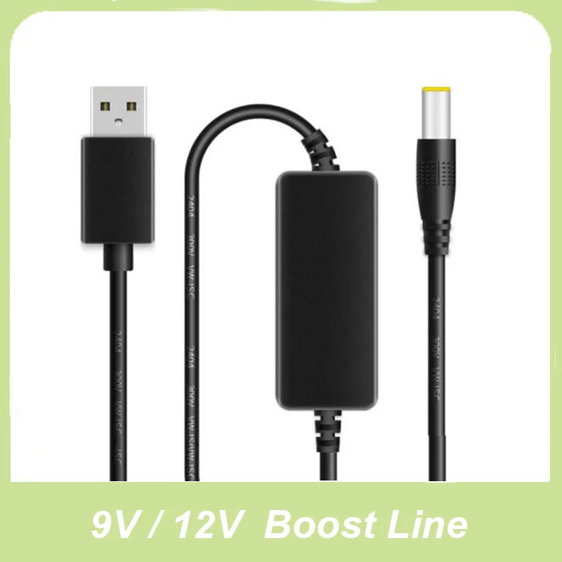

USB-кабель питания с 5 в постоянного тока на 12 В, 9 В, 2,1 а, повышающий Линейный модуль маршрутизатора, переходник с вилкой 5,5 x мм