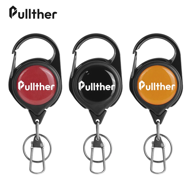 Fishing Accessories Pullther Fishing Retractable Key Chain Gear Combo Cord Easy Release Badge Holder Fly Fishing Zinger Retractor