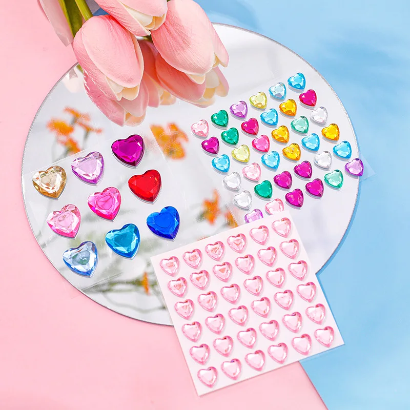 Heart Stickers, 3D Rhinestone Small Heart Stickers, Small Heart Decals,  Tiny Heart Stickers, Planner Stickers, Vinyl Stickers, Reward