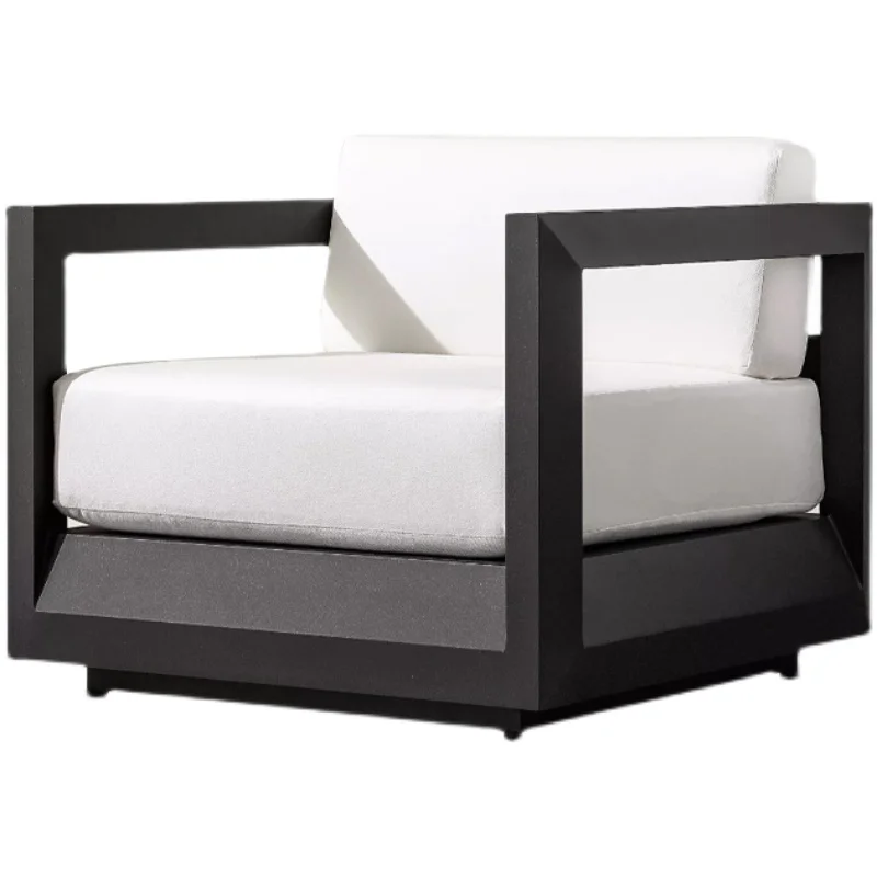 Nordic outdoor sofa Aluminum alloy living room combination of modern waterproof villa courtyard simple terrace sofa