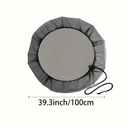 Mesh Cover with Drawstring for Rain Collection Barrel - Keeps Leaves and Debris Out (Large)