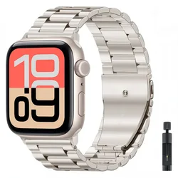 Premium Stainless Steel Metal Watch Strap for Ultra 3 2 1 49mm (Starlight and tool)