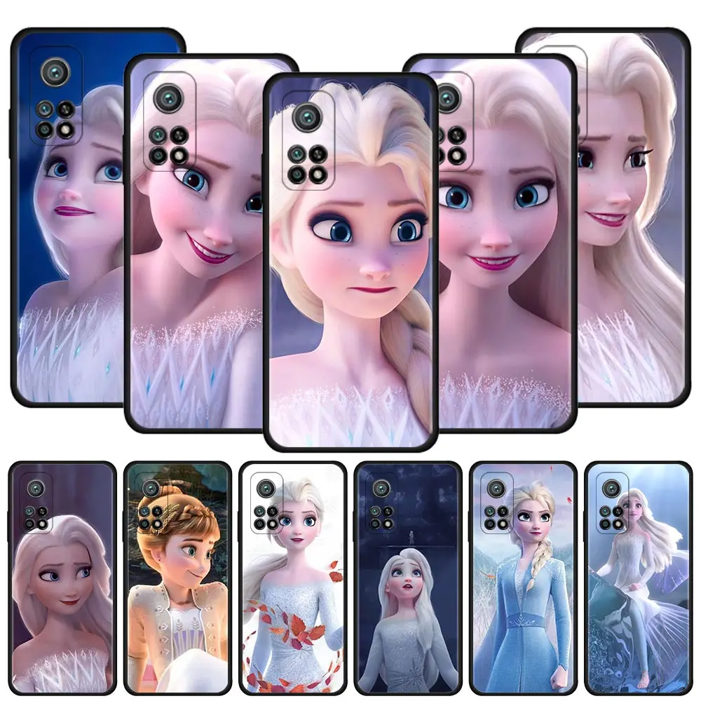 Elsa Princess Silicone Case For Xiaomi Mi 12 10 10T Pro 5G 12X 11 Note 8 A2 Lite 9 SE 9T CC9E Soft Cover |