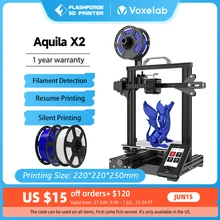 Voxelab Aquila X2 3d Printer Kit High Precision with Filament Detect Out Remind Heating Bed Silent Mainboard Ender 3 V2 Upgrade