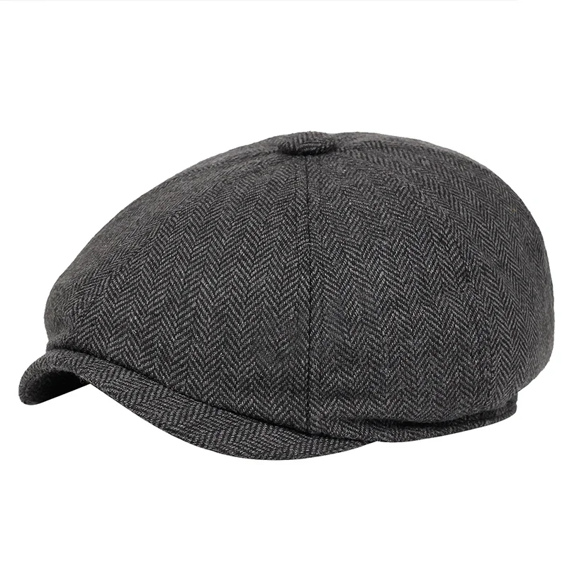 Retro Newsboy Caps Men Octagonal Hats...