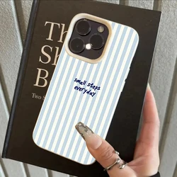Elegant Blue and White Striped Phone Case Cover - Galaxy S20 FE (T17083 Antique whit)