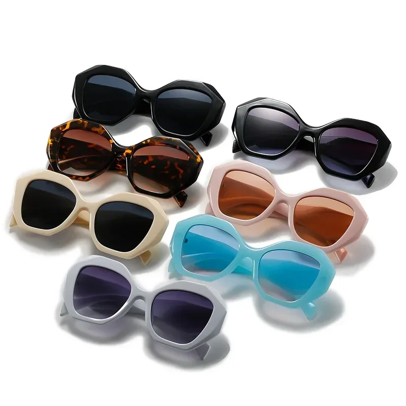 

Irregular Polygon UV Protective Sunglasses Personality Fashion Angular Cut Sunglasses European and American Style