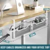 Under Desk Cable Management Tray, 25'' Metal Cable Tray with Clamp for Desk Wire Management, Litwaro Cable Management 2