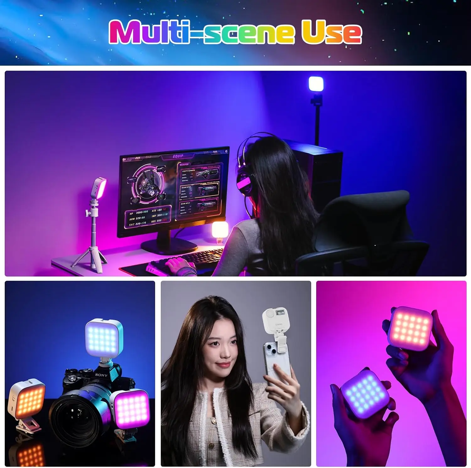 Ulanzi RGB LEDライト & 専用ソフトボックス Ulanzi RGB LEDライト & 専用ソフトボックス