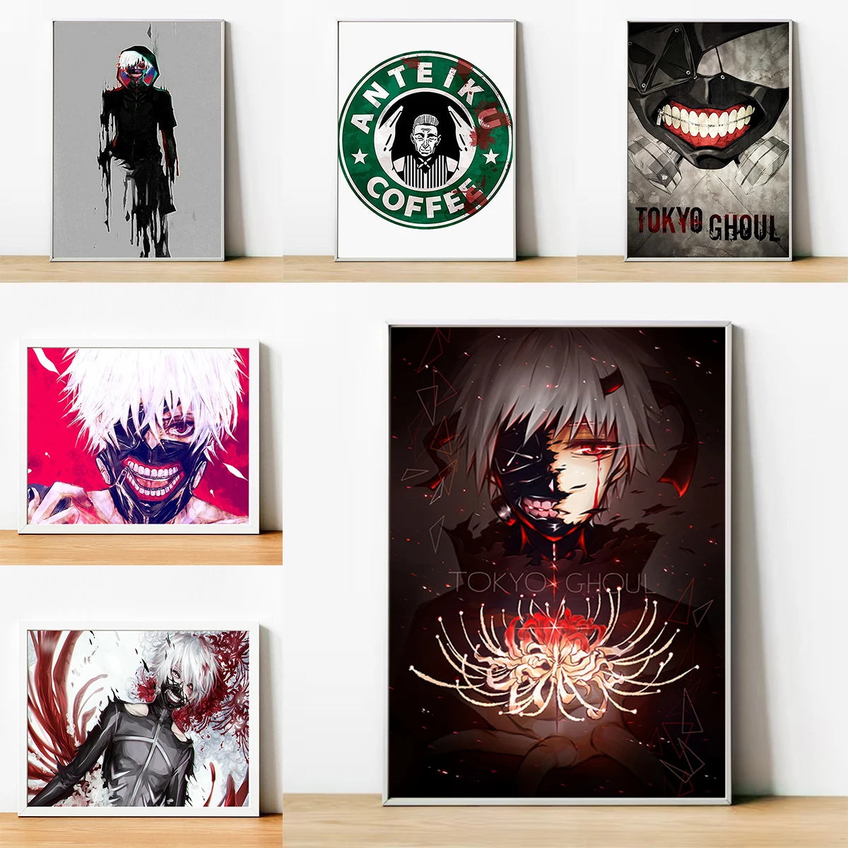 

Tokyo Ghoul Anime Canvas Posters for Wall Decor Decorative Prints Wall Painting Poster Home Decorations for the Room Art Cool