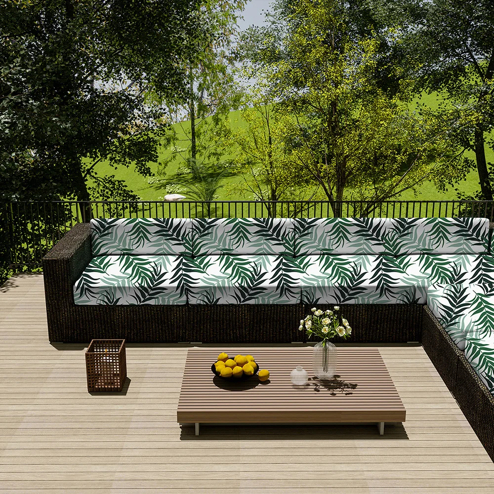 

New Waterproof Sofa Cushion Cover Outdoor Garden Rattan Chair Sunscreen Cushion Protective Courtyard Oxford Cloth Pillow Cover