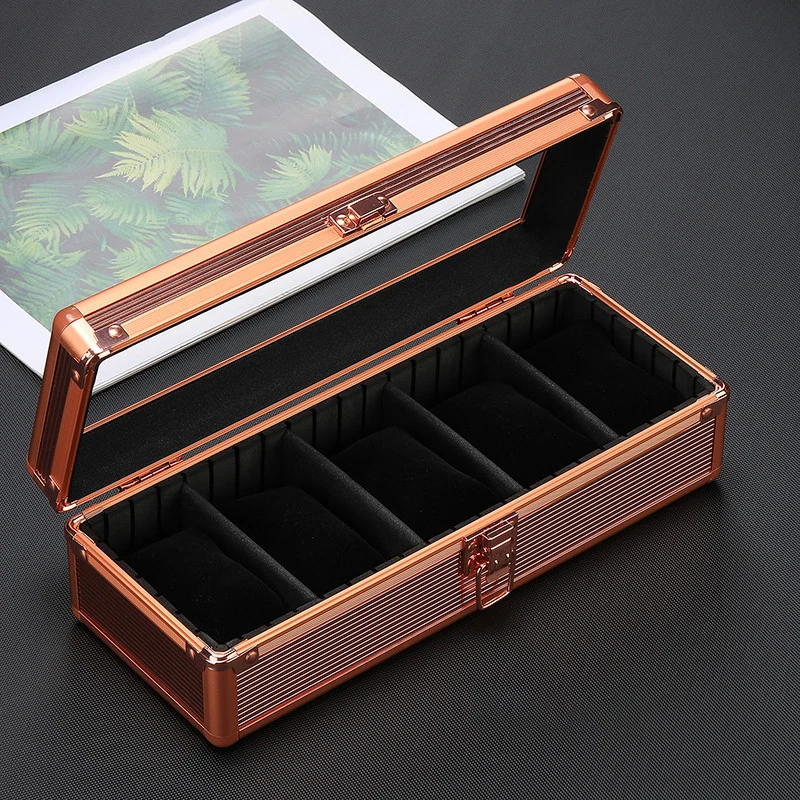 Watch Storage Box Aluminum Suitcase Case Display Storage