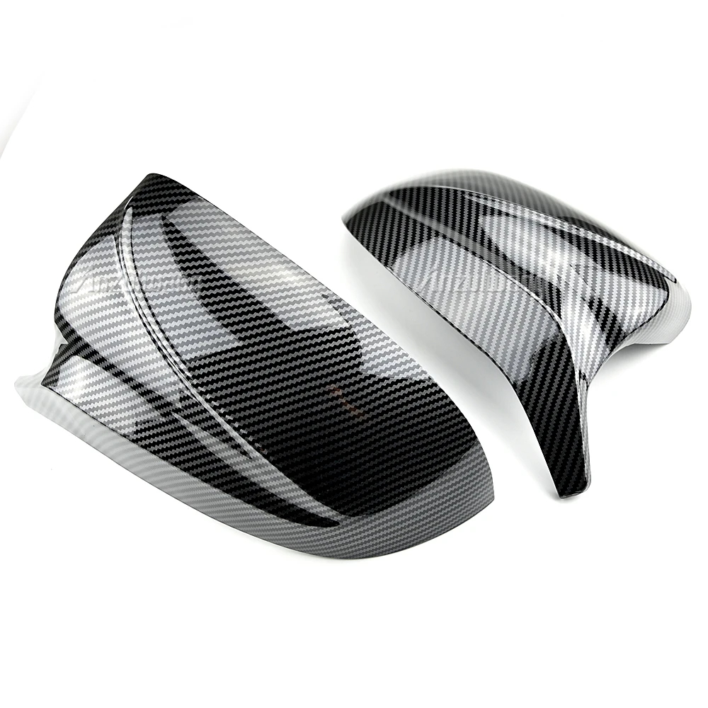 

High Quality Carbon Fiber Look Black Side Mirror Covers M Style Replacement for BMW X3 G01 X4 G02 X5 G05 2018 2019 2020 2021