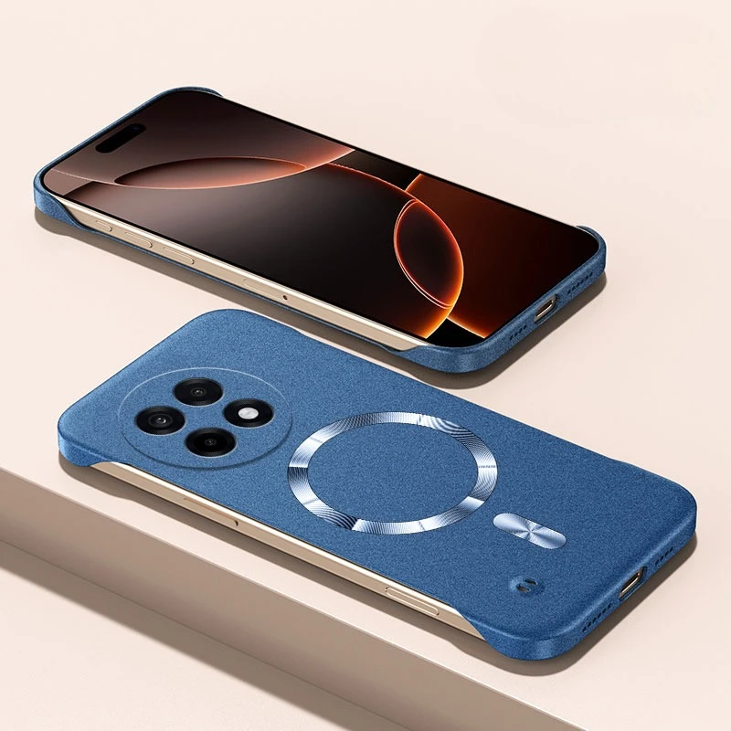 MagSafe Ultra-Thin Frameless Sandstone Magnetic Case with Wireless Charging Compatibility