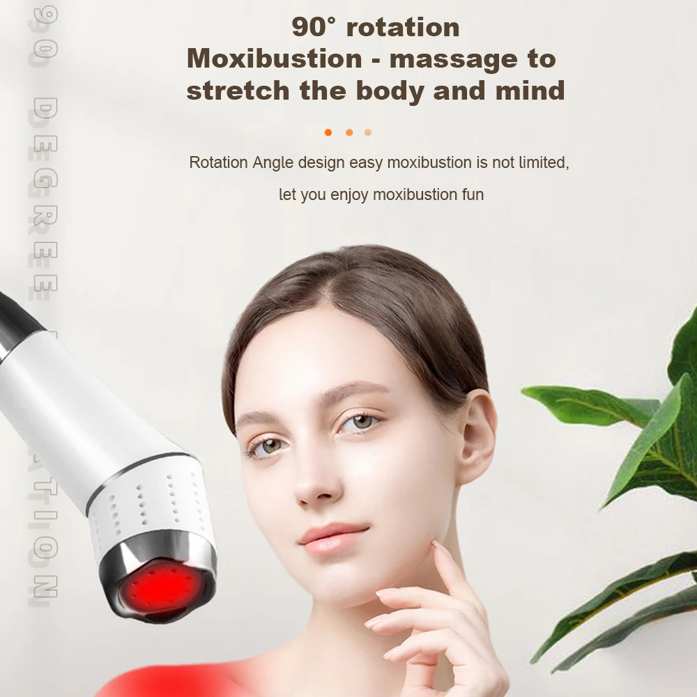 Facial Beauty Massage Device Warm Body Massage Meridian Relieve Pain Face Lift Scraping Board Accessory Moxibustion Instrument