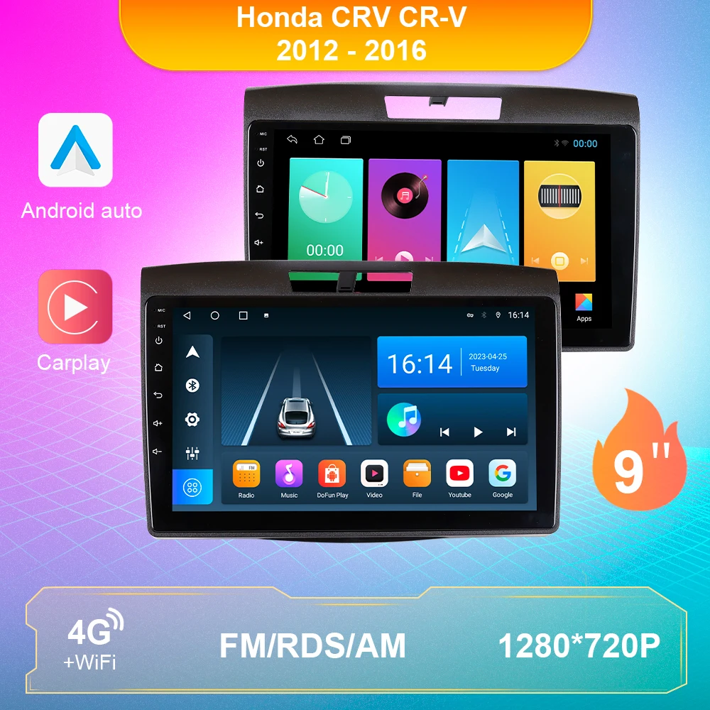 

Car Radio Player For Honda CRV CR-V 2012 - 2016 Android 10.0 IPS 4 / 8 Core Stereo Head Unit DSP Carplay NO 2din 8G 128G