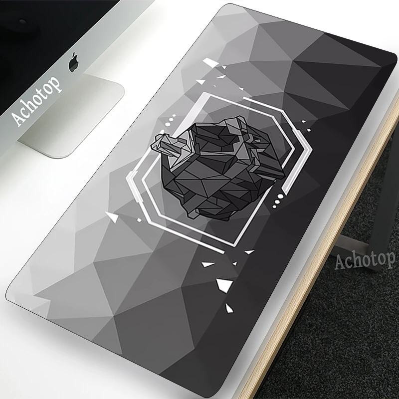 Gamer Mouse Pad Gaming Mousepad Velocidade Esteira de Mesa Portátil Tapetes de Jogos para Escritório Tapete Mesa Acessórios Almofadas de Jogo Preto e Branco - Imagem 4