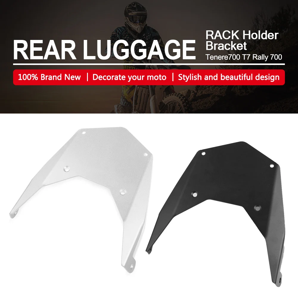 

Motorcycle Rear Storage Luggage Rack Support Shelf Shelf Panel Bracket Black For Yamaha Tenere700 T7 Rally 700 2019- 2021 Tenere