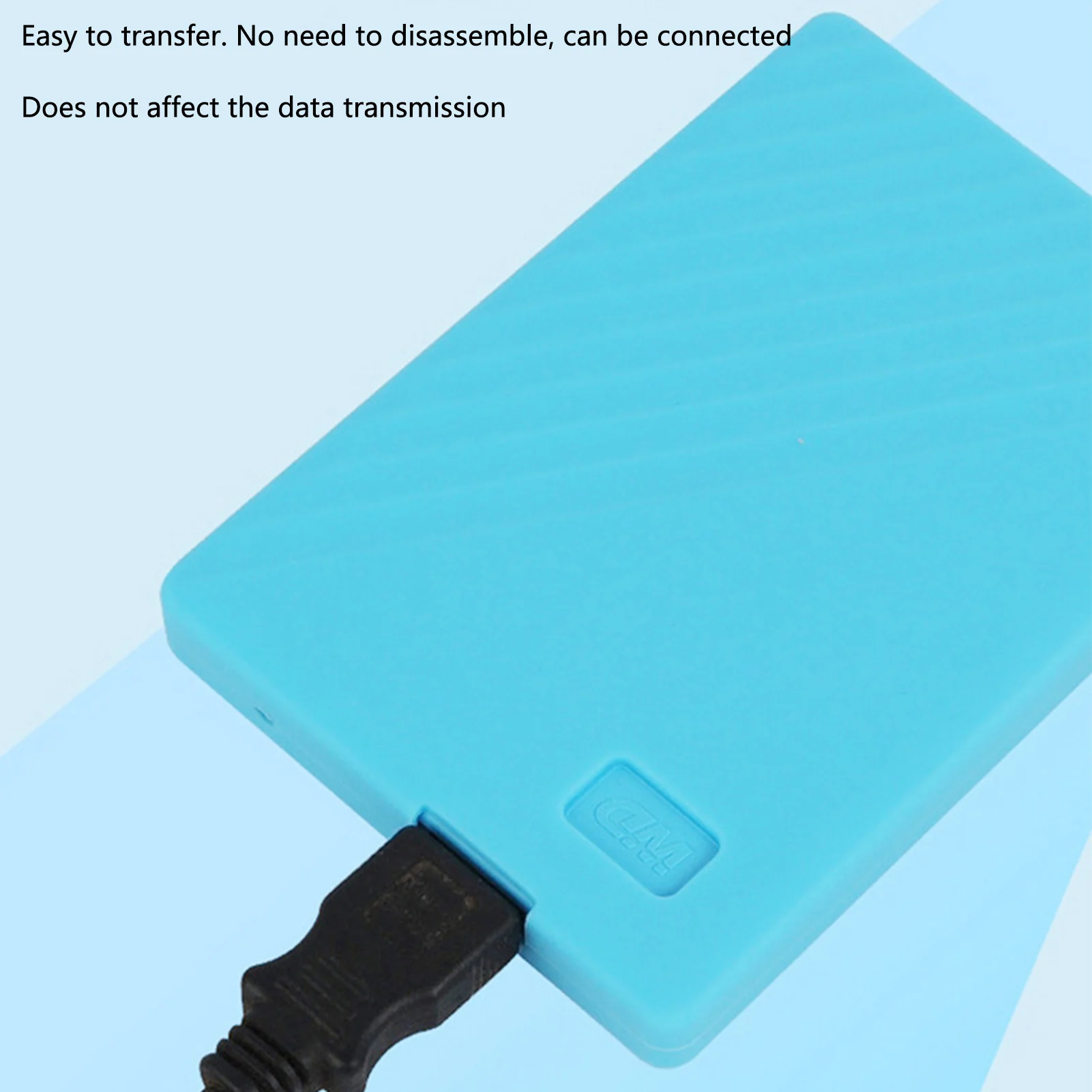 Mobile hard disk silicone shockproof elastic protective cover easy-to-install portable drive case