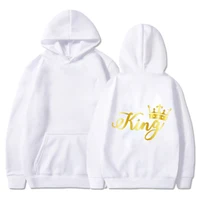 Nouveau King Queen sweat à capuche unisexe Couples sweat à capuche Harajuku streetwear à manches longues saint valentin sweat à capuche 3