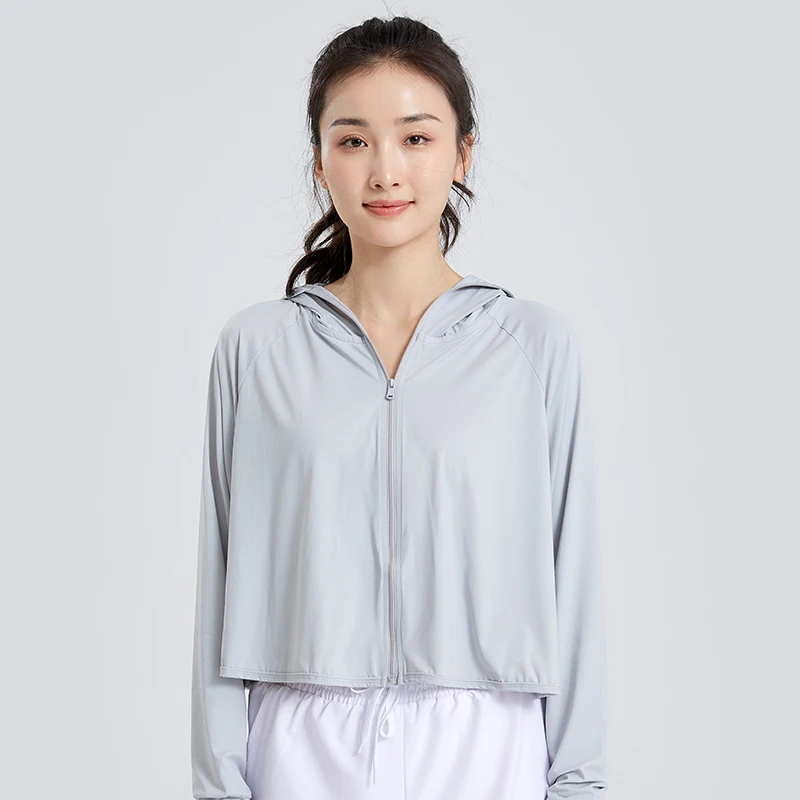 Summer Sunscreen Clothes 2024 New High Elastic Nylon Outdoor Windproof and Sunscreen Ice Silk Jackets Casual Shawl Thin Jackets