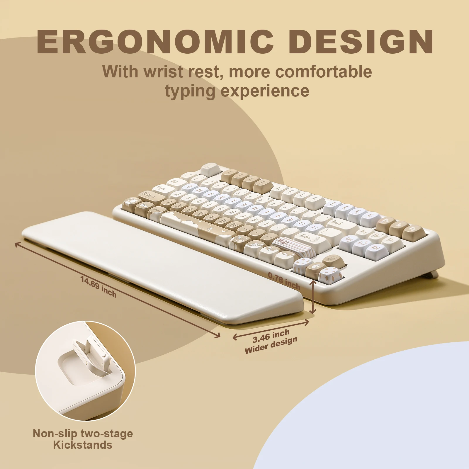 YUNZII B87 ワイヤレスメカニカルキーボード ゲーミングキーボード BT5