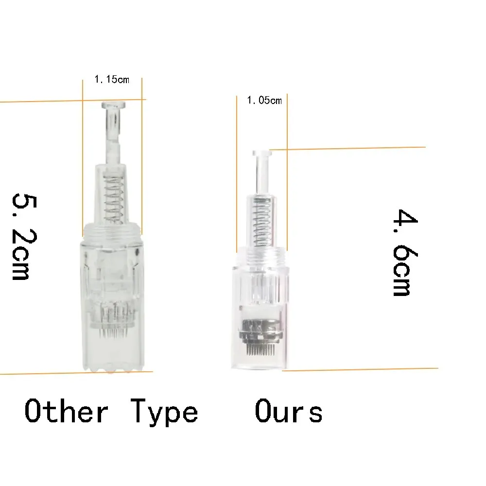 12pin/36pin Microneedling DermaPen Needles Screw Cartridge Replacement Heads Microneedling Tattoo Needles Nano MicrNeedle 10pcs