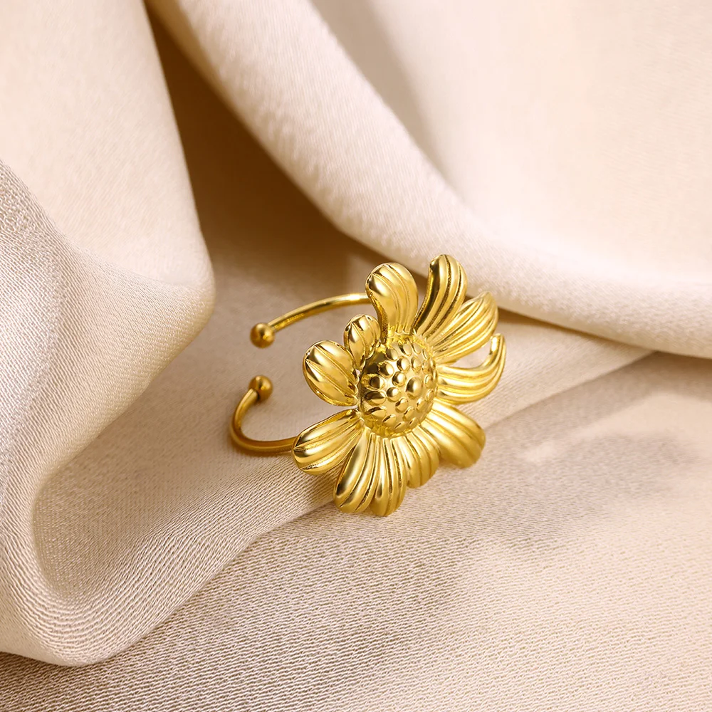 Punk Schlange Bague Muschel Anillos Schmetterling Ring Sonne Blumen ringe für Frauen Stern Anillo Edelstahl Schmuck Neujahrs geschenke – Detail 34