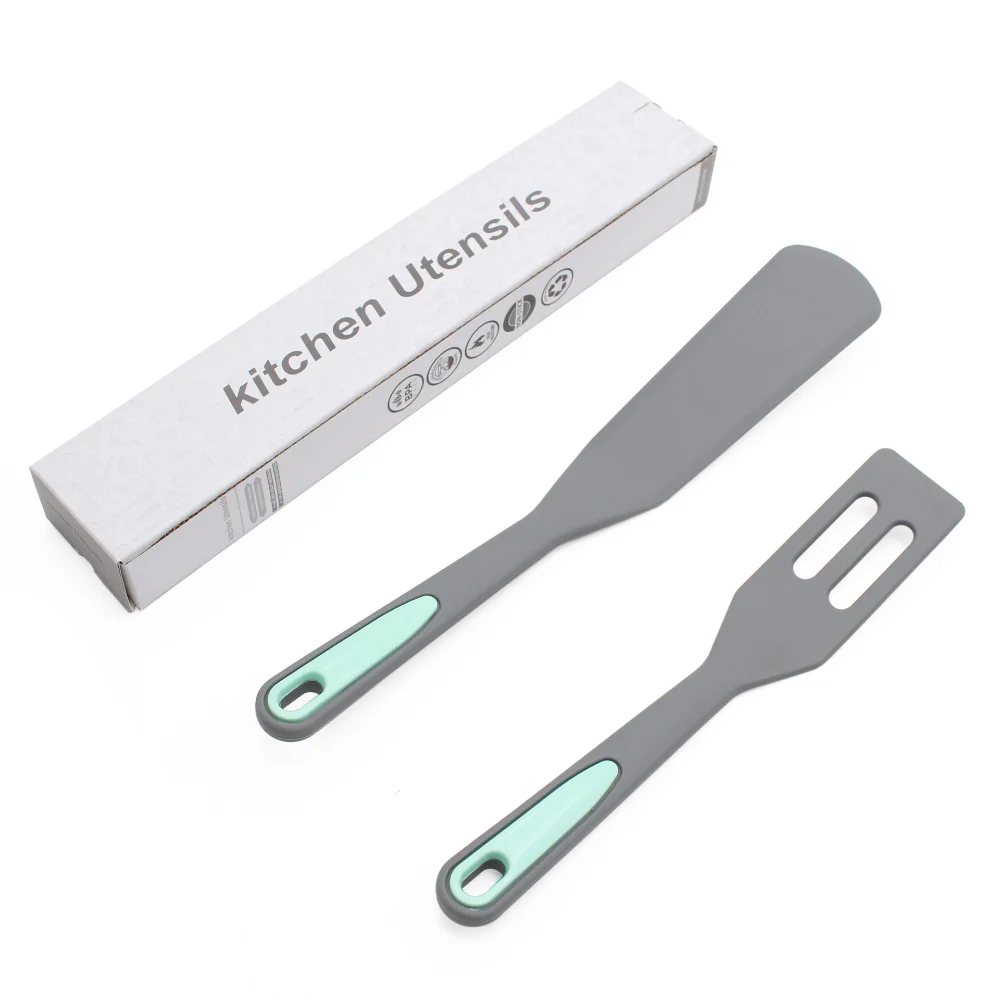 Silicone Spatula for Home, Small Cook Spatula, Omelet Spatula, Frying Brownie and Cookie, 2-Piece