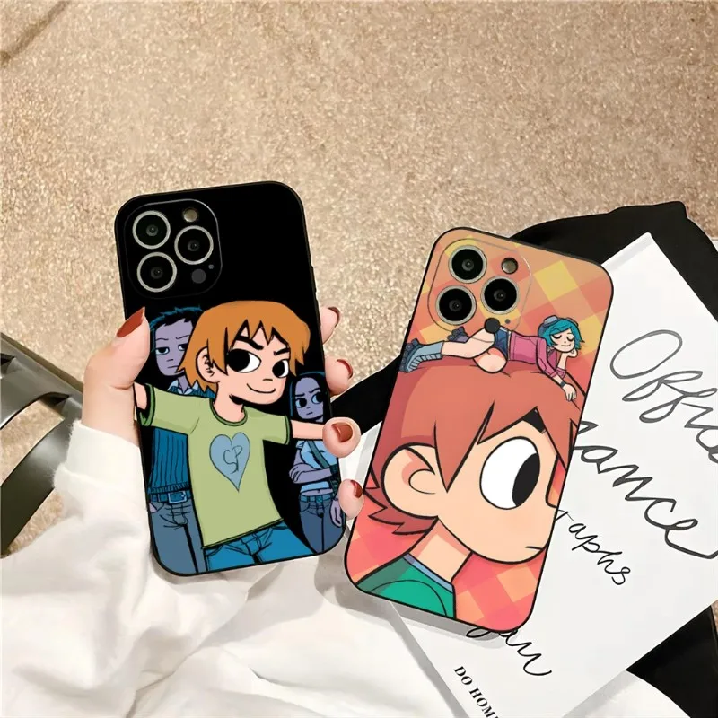Cartoon Scott Pilgrim Vs Custodia Per Telefono Per Iphone 13Promax 15 11 13 14 Pro Xs Max Mini Xr X 7 8 6 6S Plus Shell Coque