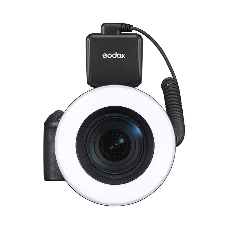 Godox RING72 Macro LED Ring Light CRI 96+ 5600K + 8 Lens Adapter Rings for Canon Nikon DSLR Camera Close-up Photography